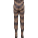 Minimalisma - Legging Arona En Laine Mérinos Almost Black-Nut Stripes