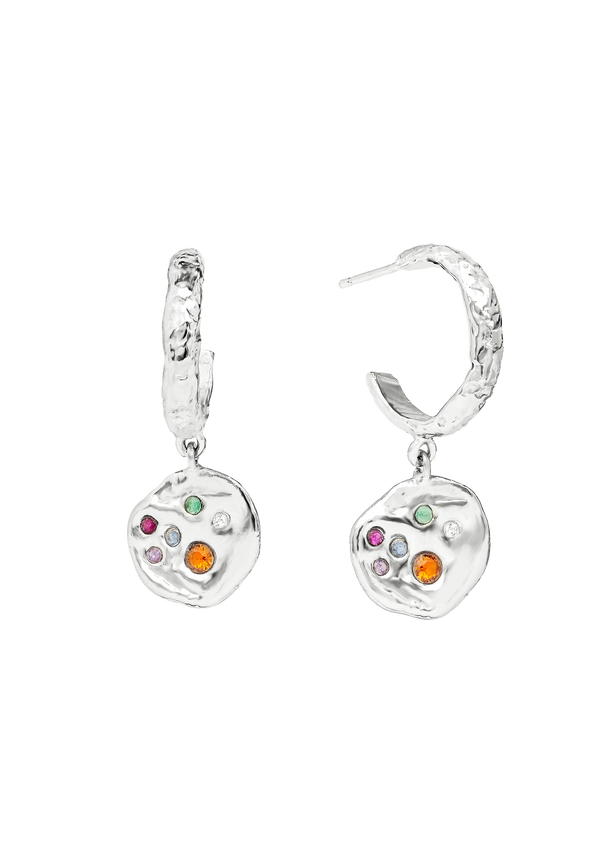 Créoles En Argent Sadie Coin - Argent