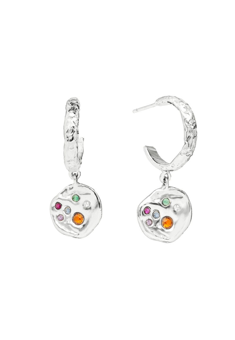 Créoles En Argent Sadie Coin - Argent