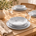 Art Culinaire - Matkollektion 18 delar - Opalglas - Vit marmor