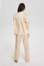 Costume De Pyjama Florence En Soie - Vanille
