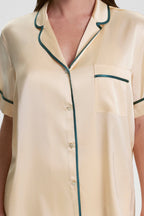 Short Silk Pyjama Set - Vanilla