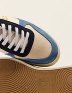 Baskets Basses Arthur - Bleu Ivoire Moutarde