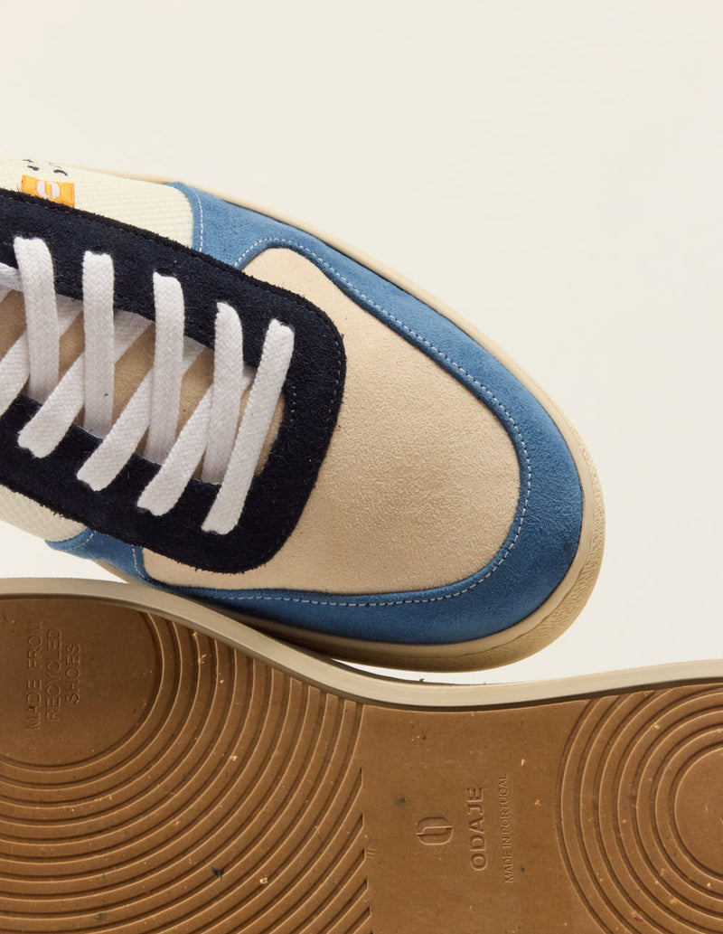 Baskets Basses Arthur - Bleu Ivoire Moutarde