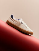 Arthur Low Sneakers - Ecru Leather and Navy Suede
