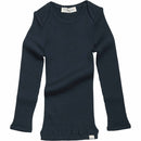 Aspen t-shirt in navy teal merino wool - Minimalisma selection available on amaetc.com, eco-friendly concept store for children