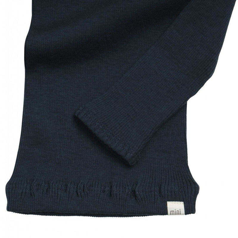 Aspen t-shirt in navy teal merino wool - Minimalisma selection available on amaetc.com, eco-friendly concept store for children