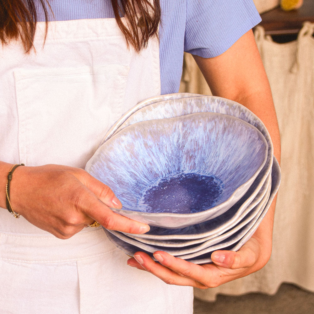 Assiette Creuse Onda - Cobalt Écume