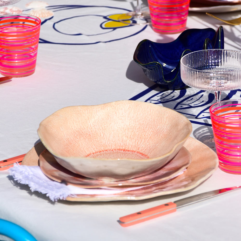 Assiette Creuse Onda - Corail Doré