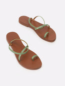 Atenea Green Sandals