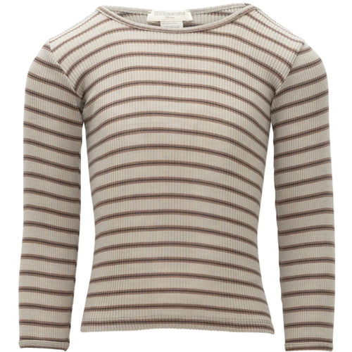 Minimalisma - Camiseta de lana merino con rayas Atlantic Winter Fog