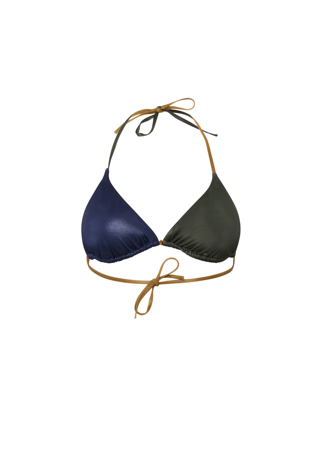 Attachante triangle satinado marin