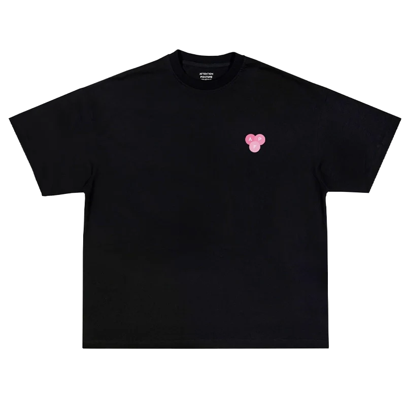 Atención Fresh Painting - Camiseta Camiseta Negro Rosa - Rosa