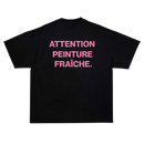 Atención Fresh Painting - Camiseta Camiseta Negro Rosa - Rosa