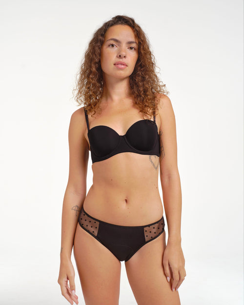 Culotte Menstruelle Tulle Pois