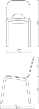 Chaise Atto - Jaune Beurré