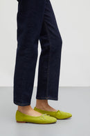 Ballerines Ava - Daim Vert Citron