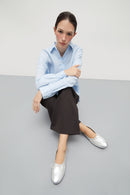 Ballerines Ava - Cuir Argenté