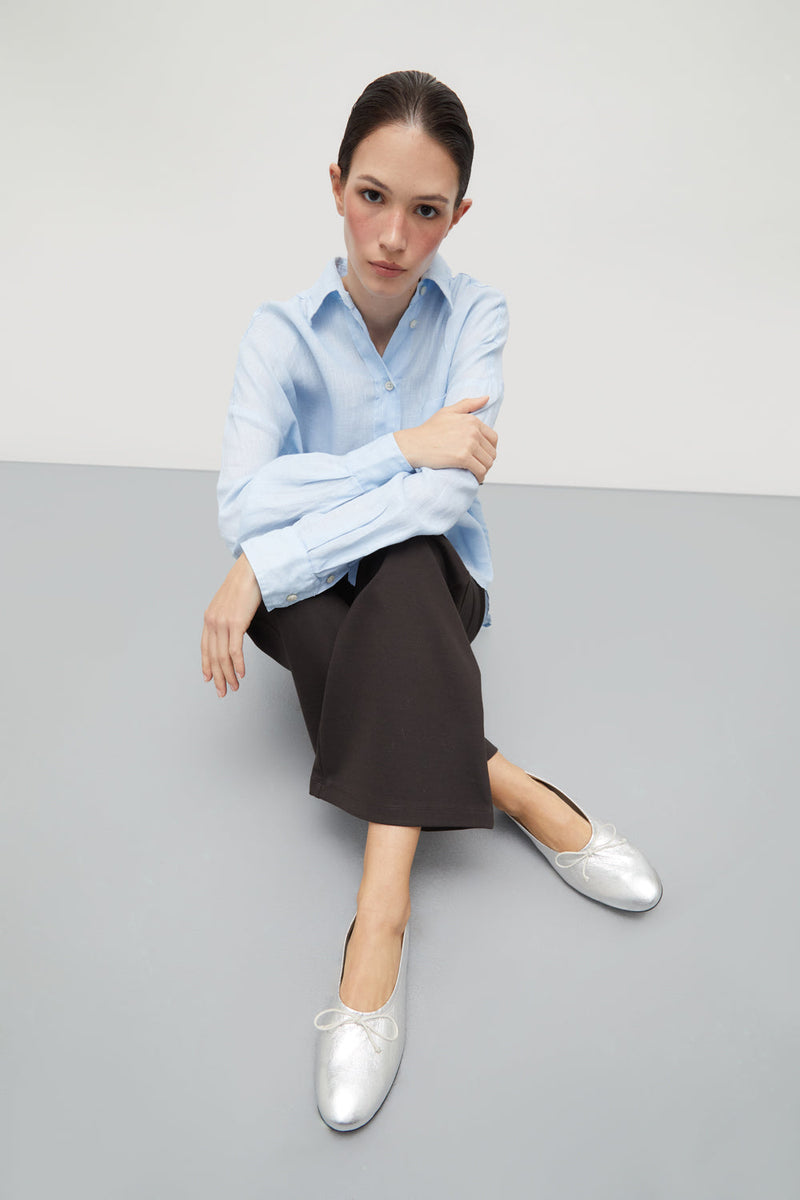 Ballerines Ava - Cuir Argenté