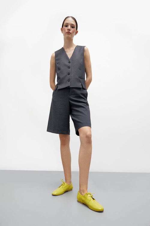 Ballerines Emma Oxford - Cuir Verni Citron Vert