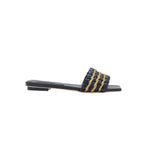 Aurnia Black Flat Sandal
