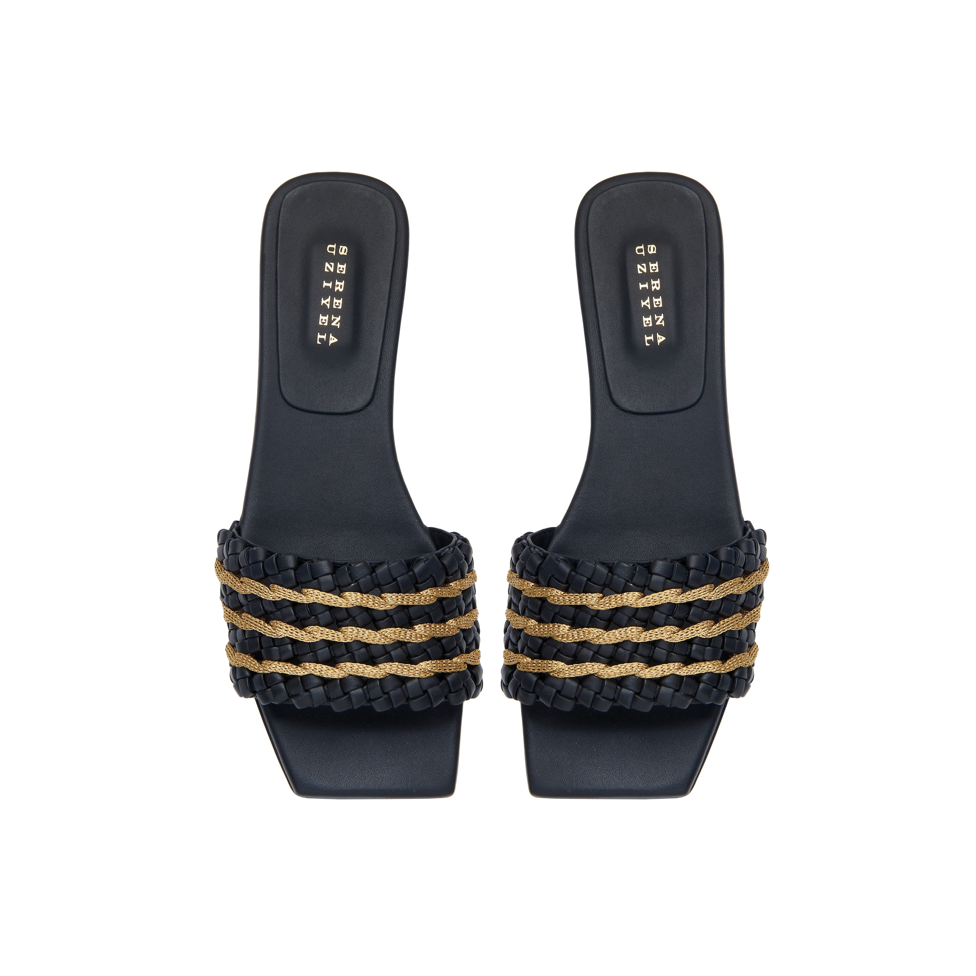 Aurnia Black Flat Sandal