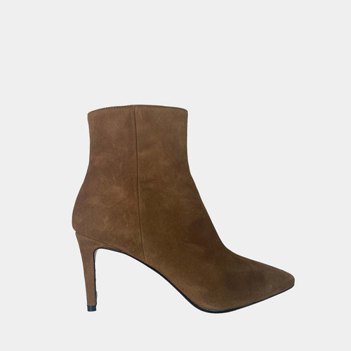 Bottines Ann Tuil Authentic-Pisa - Velours Camel Cigare