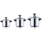 Olla a presión Ø22cm 6L CLASSIQUE en acero inoxidable con cesta de cocción - REDDECO.com