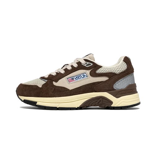 Zapatillas Hyper Way Low Suede Bicolor Mesh Sand Cotton - Arena / Algodón