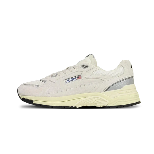 Zapatillas Hyperway Low Man Suede Mesh Blanco Plata - Blanco / Plata