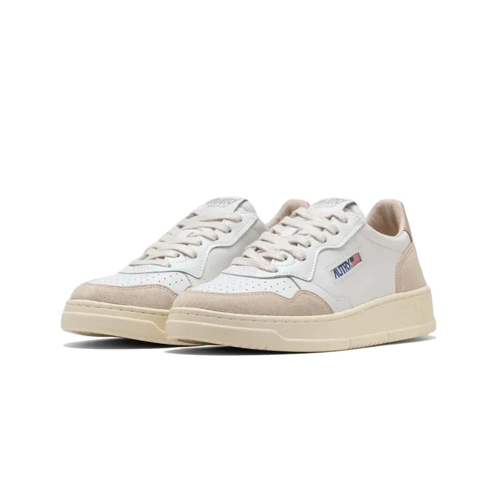 Medalist Leather Suede Low White Beige