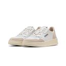 Sneakers Medalist Piel Ante Bajas Blanco Beige - Blanco / Beige