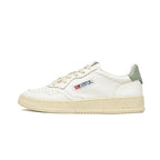 Medalist Low Leather Leather White Sea Grass