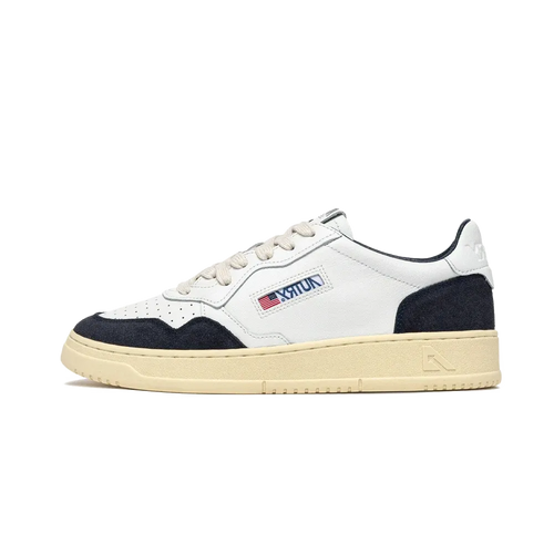 Zapatillas Medalist Low Soft Leather Suede White Oceano - Blanco / Azul Océano