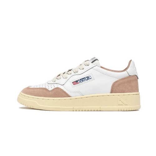 Zapatillas Medalist Low De Piel Suave Y Ante Blanco Rose Cannel - Blanco / Rose Cannel
