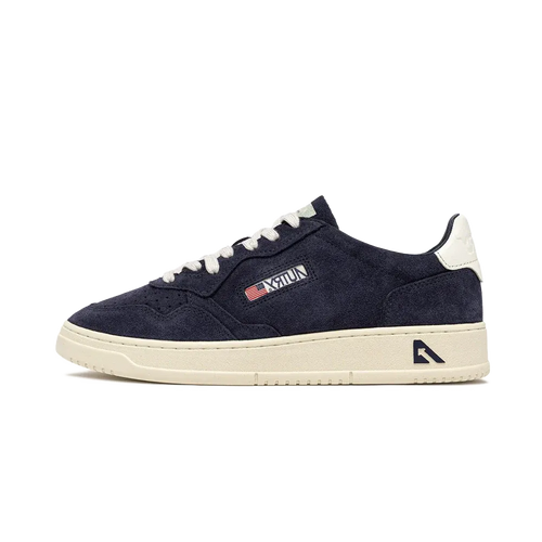 Zapatillas Medalist Low Suede Leather Space White - Azul Marino / Blanco