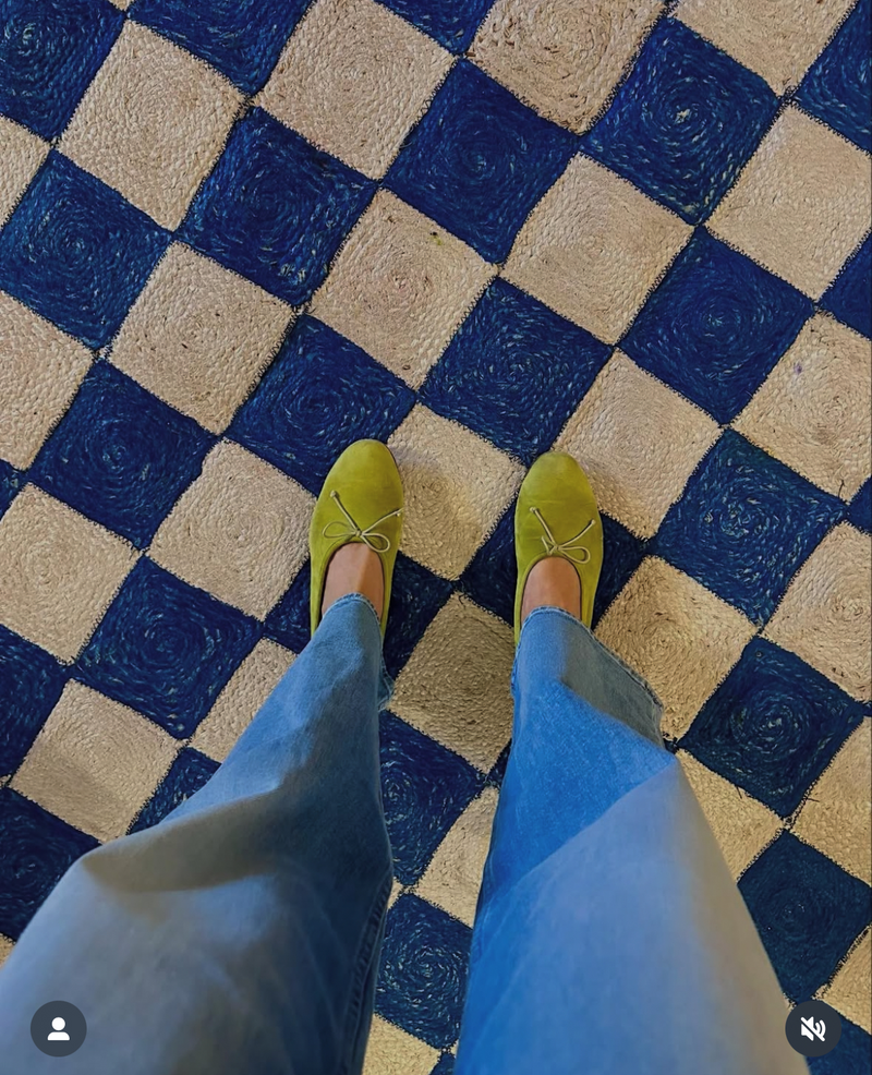 Ballerines Ava - Daim Vert Citron