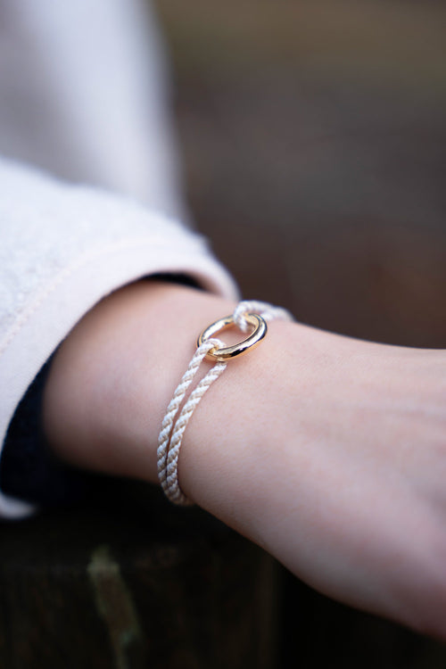 Bracelet Axe - Or Noir Pailleté