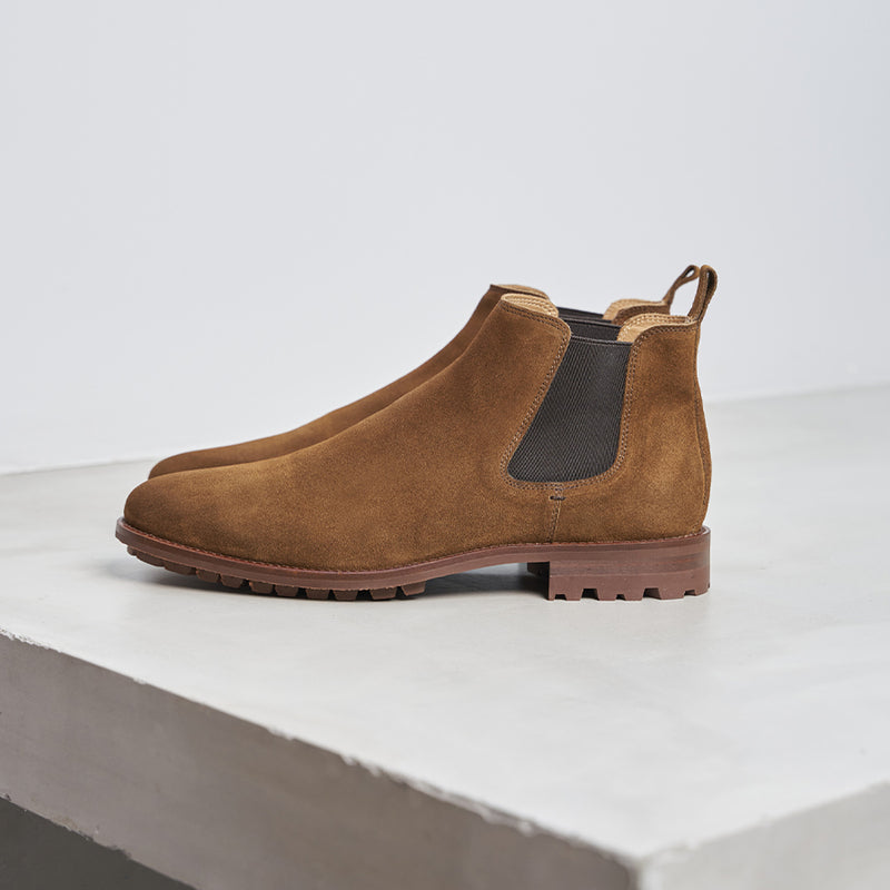 Chelsea Boots L'Homme Pressé Daim Feuilles Mortes