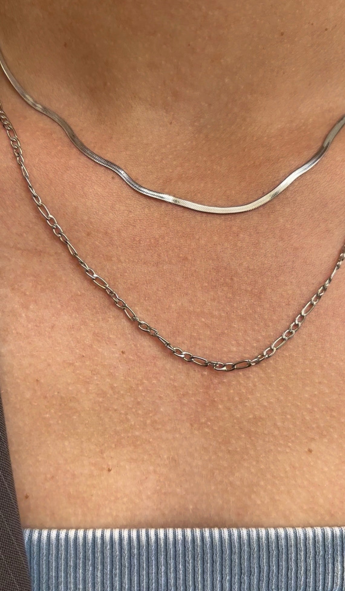 Flat X Link Necklace