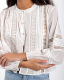 Blouse Chasing Moments - Blanc