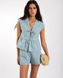 Blouse Sunny Hunny - Menthe