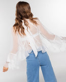 Blouse Romance Club - Blanc