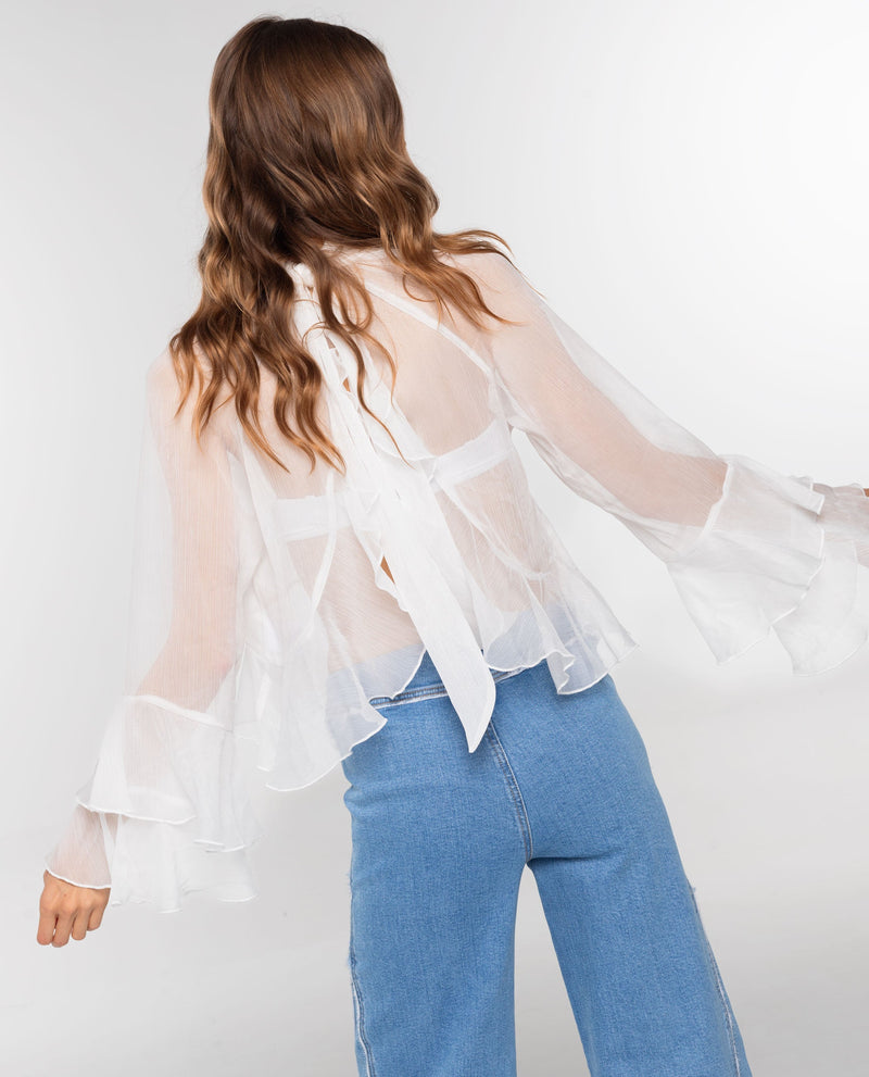 Blouse Romance Club - Blanc