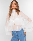Blouse Romance Club - Blanc