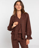 Blouse City Crush - Marron