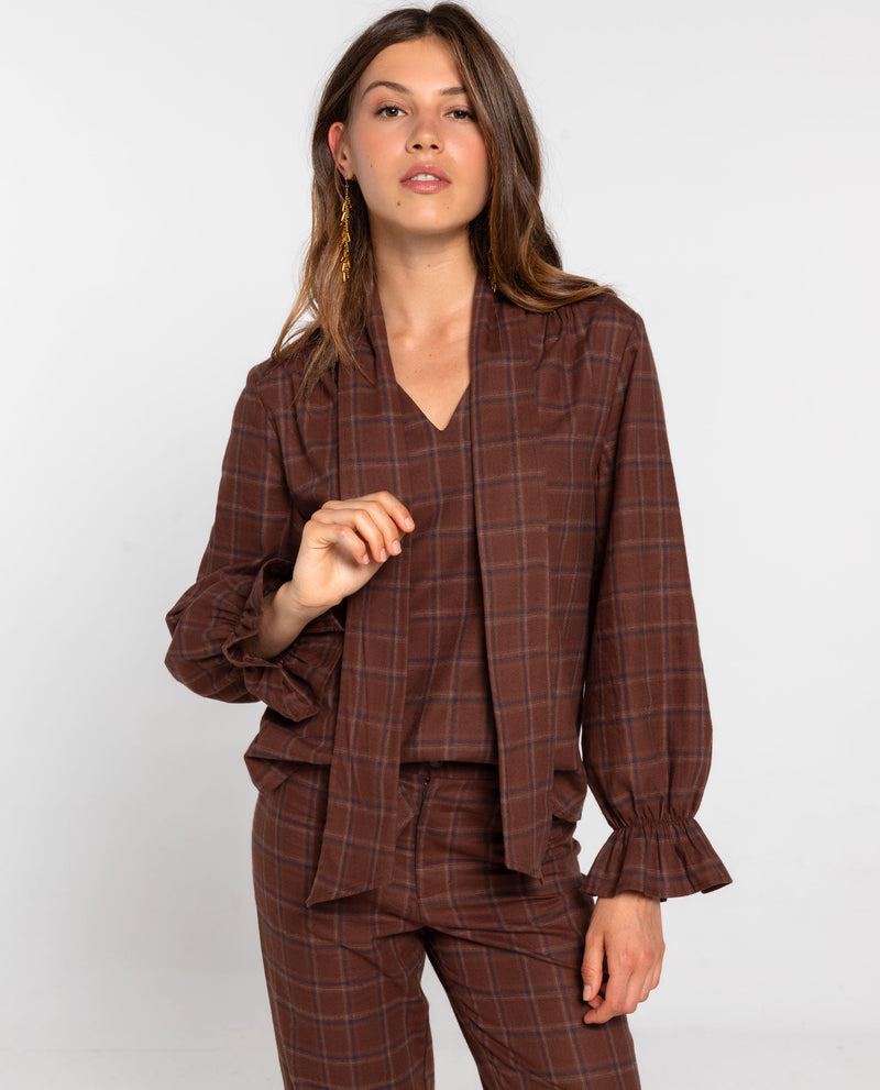 Blouse City Crush - Marron