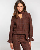 Blouse City Crush - Marron