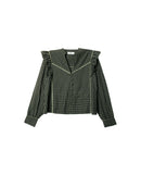 Blouse First Coffee - Carreaux