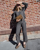 Blouse First Coffee - Carreaux